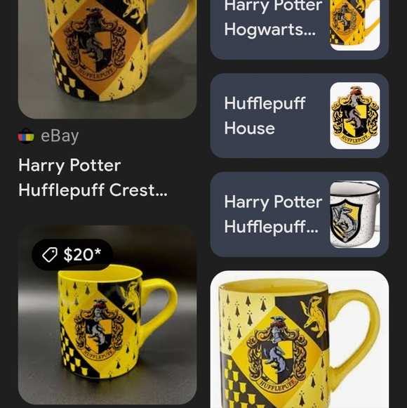 Harry Potter Hufflepuff House crest ceramic Yellow and Black Mug - Picture 9 of 9